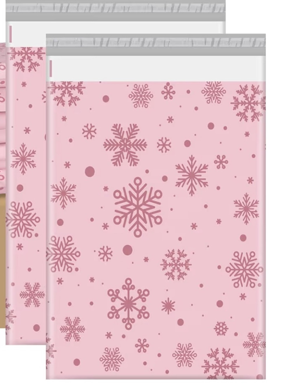 NEW! ❄️20 Pink Snowflake Poly Mailers 10 x 13 inch